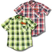 View Item Merc London Mod Skin Button Down Collar S/S Check Shirt